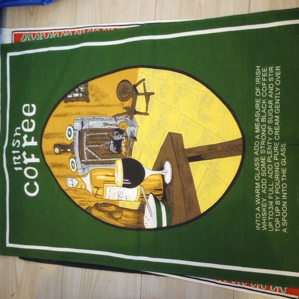 NWOT Irish Coffee Tea Towel.